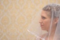 The bride looks forward Royalty Free Stock Photo