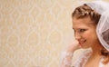 The bride looks forward Royalty Free Stock Photo