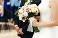 Bride with luxury bouquet Royalty Free Stock Photo