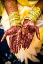 Bride with mehendi