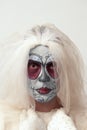 Bride with a mexican calaveras makeup Royalty Free Stock Photo