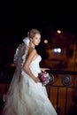 Bride at night