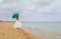 The bride with a parasol