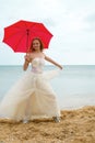 The bride with a parasol