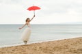 The bride with a parasol