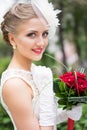 Bride portrait with bouqet