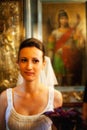 Bride portrait in church