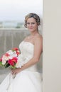 Bride portrait in city Royalty Free Stock Photo