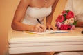 Bride in the registry office Royalty Free Stock Photo