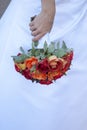 The Bride`s bouquet details on her wedding day. Royalty Free Stock Photo