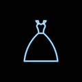 bride's dress icon in neon style. One of wedding collection icon can be used for UI, UX Royalty Free Stock Photo