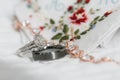 Wedding Jewelry and Monogrammed Handkerchief