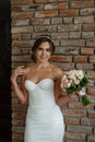 bride's preparations for a wedding in a cottage