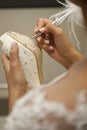 Bride shoes Royalty Free Stock Photo