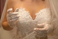 Bride shows off their elegant hands