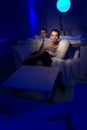 Bride sitting in a stylish lounge Royalty Free Stock Photo