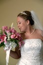 Bride Smelling Bouquet