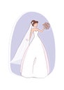 bride standing. Vector illustration decorative design