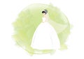 bride standing. Vector illustration decorative design