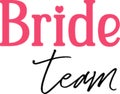 Bride team calligpahy wedding shower sign