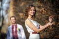 Bride in Ukrainian embroidered shirt