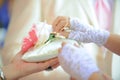 Bride Unknotting Ring Royalty Free Stock Photo