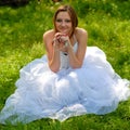 Bride in waiting: Beautiful woman in bridal dress