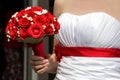 Bride with wedding bouquet