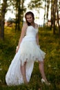 Bride in white dress Royalty Free Stock Photo