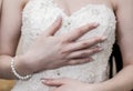 Bride in a white dress Royalty Free Stock Photo