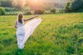 Bride in a white wedding dress Royalty Free Stock Photo