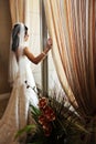 Bride at window Royalty Free Stock Photo