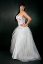 Bride in withe wedding dress Royalty Free Stock Photo