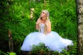 The bride in wood Royalty Free Stock Photo