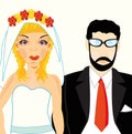 Bridegroom and bride Royalty Free Stock Photo