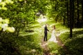 Bridegroom and bride in May Royalty Free Stock Photo