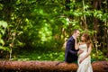 Bridegroom and bride in May Royalty Free Stock Photo