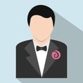 Bridegroom flat icon