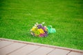 Brides bouquet of colorful flowers Royalty Free Stock Photo