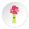 Brides bouquet icon circle Royalty Free Stock Photo