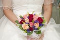 Brides bouquet roses Royalty Free Stock Photo