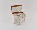 Brides Bouquet and Satin Jewelry Box Royalty Free Stock Photo