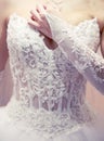 Brides dress corset.