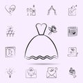 Brides dress icon. Universal set of wedding for website design and development, app development Royalty Free Stock Photo