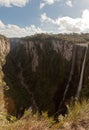 Brides Veil Waterfall in Itaimbezinho Brazil Royalty Free Stock Photo