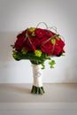 Brides Wedding Bouquet of Red Roses