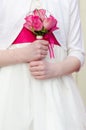 Bridesmade holding a wedding bouquet