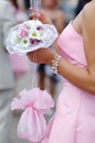 Bridesmaid with bouquet