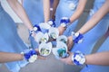 Bridesmaid with flowers wrist corsage Royalty Free Stock Photo