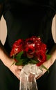 Bridesmaid Holding Roses Royalty Free Stock Photo